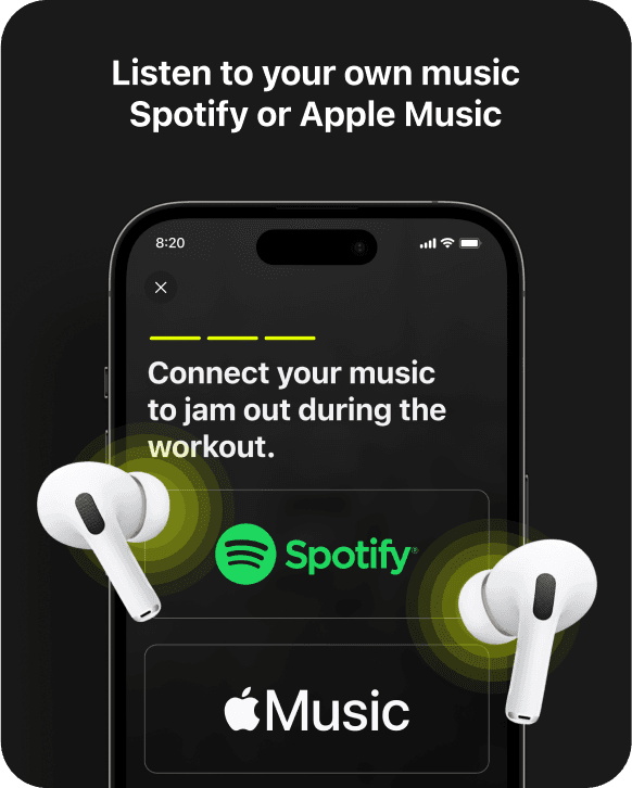 Listen to your own music Spotify or Apple Music