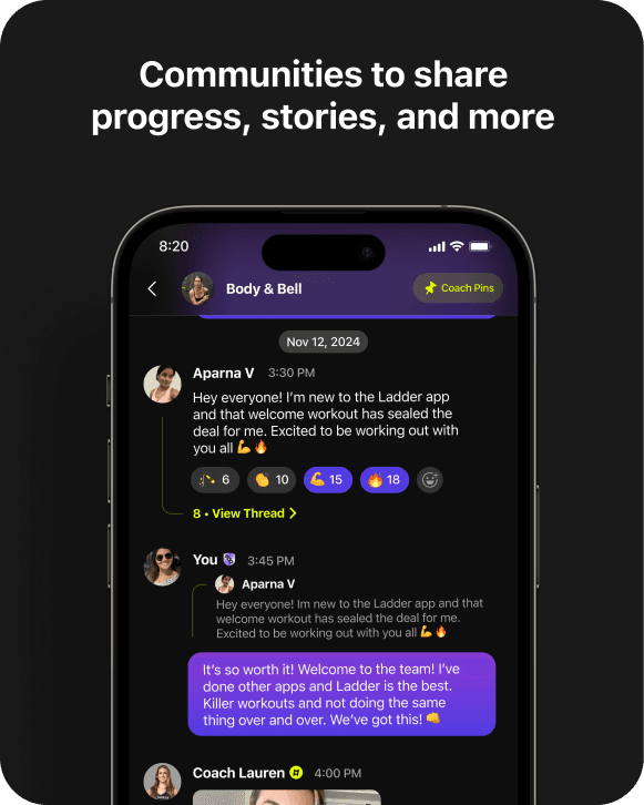 Communities to share progress, stories, and more